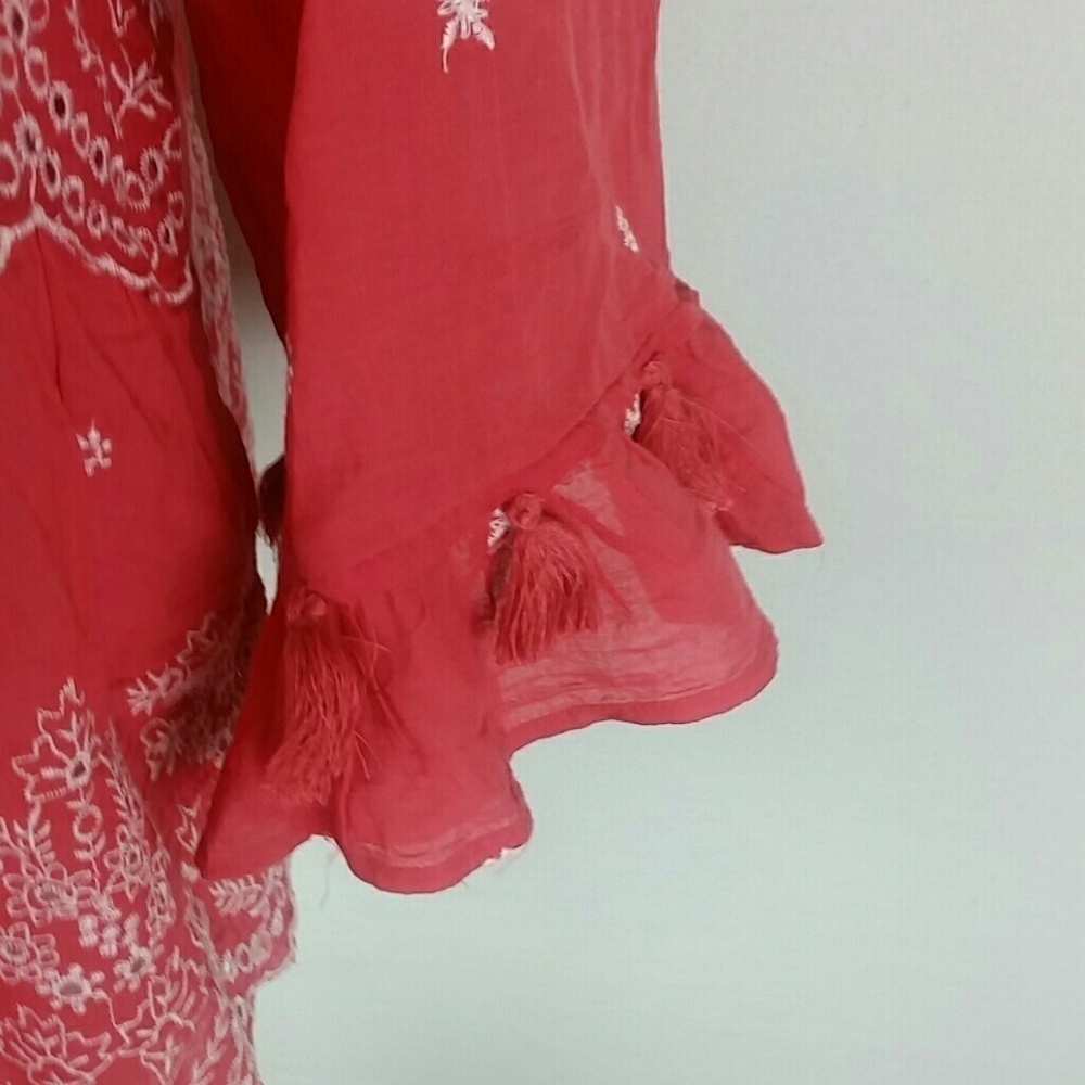 AMERICAN EAGLE OUTFITTERS l Crop Sheer Boho D7 - Picture 3 of 7